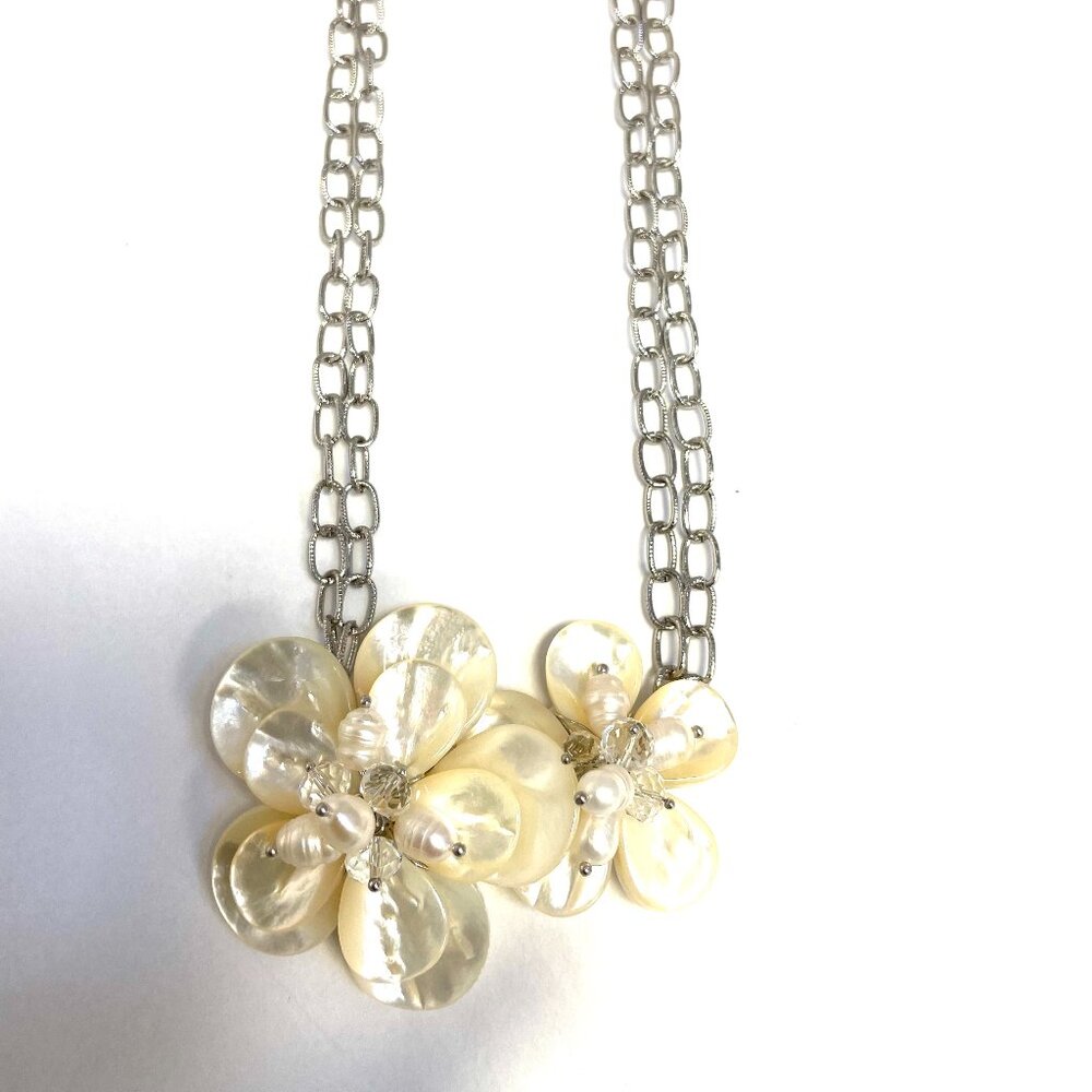 Anita k MOP Floral Necklace